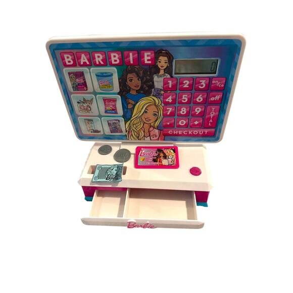 Barbie Large Cash Register 62560 Sounds,Play Credit Card, - Picture 1 of 2